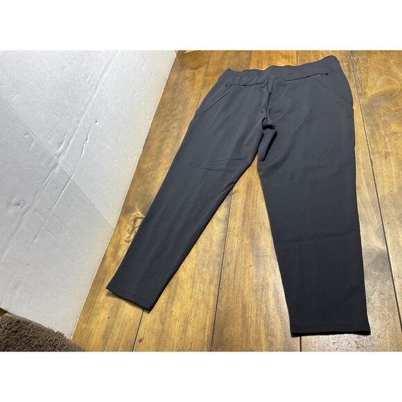 ATHLETA Black Pull On Venice Pintuck Athletic Casual Pants Size Medium - Picture 2 of 12